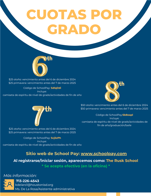 Grade Level Dues Flyer